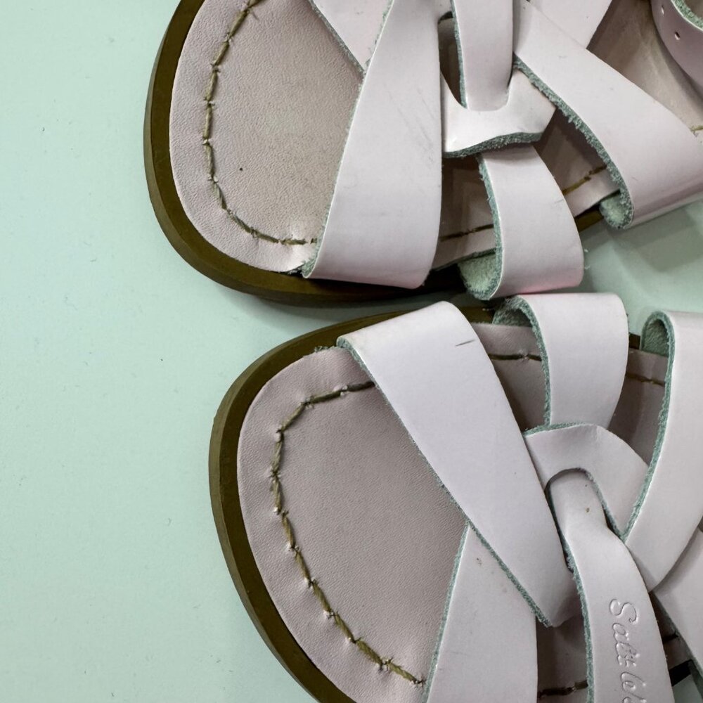 SALT WATER patent light pink sandals size youth 4 - Picture 5 of 7